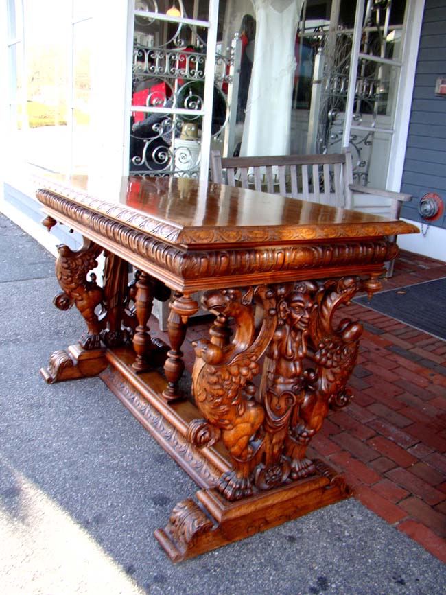 A Victorian Renaissance Style Walnut Center Table circa 1860-1870 — image 3